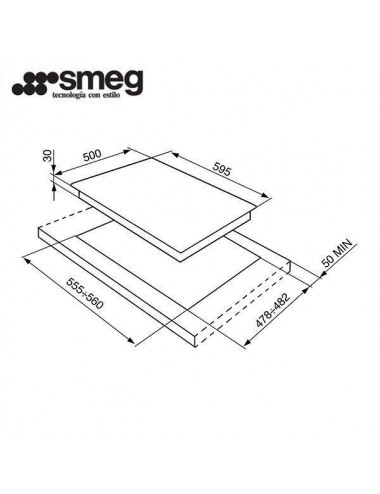 Smeg Encimera Gas SR964XGH 4 Fuegos Inox 60cm Smeg - 2