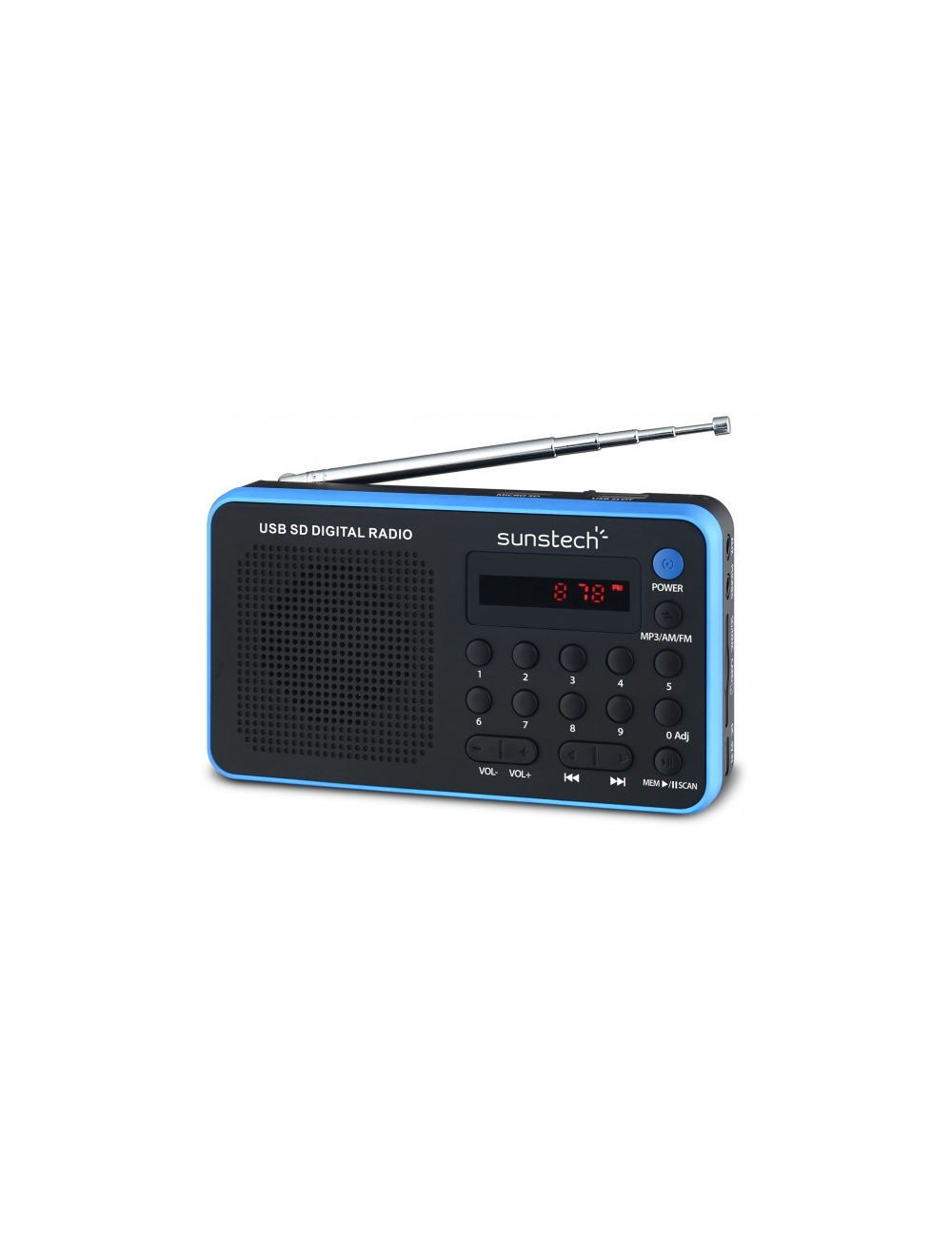 Sunstech Portable digital AM/FM radio Black Portátil Analógica