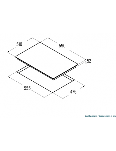 Placa de gas CATA CIB 6021 BK