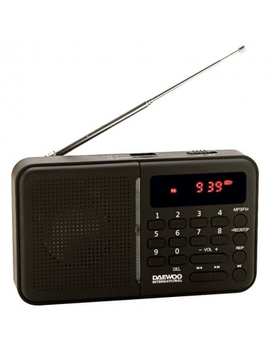 Radio Portátil Daewoo DRP-122B Digital MP3 Auriculares