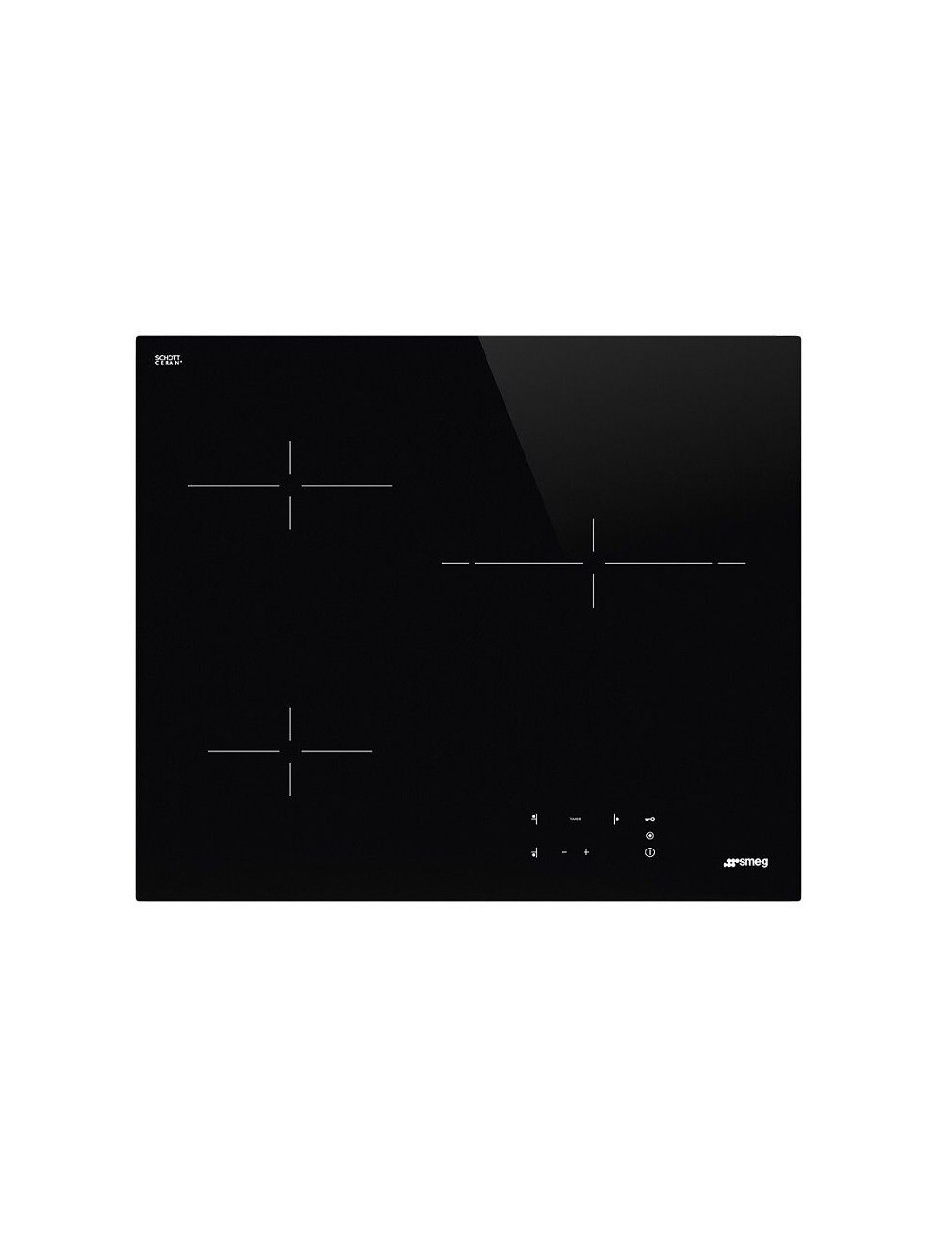 Smeg Encimera Vitrocerámica SE263TD1 3 Zonas 60cm  Smeg - 1
