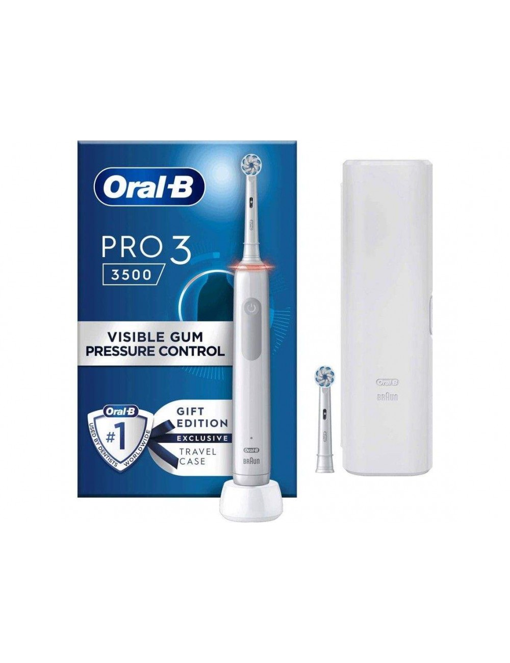 Oral-B Cepillo Dental D16.513.1UX PRO1 750 Blanco + Estuche
