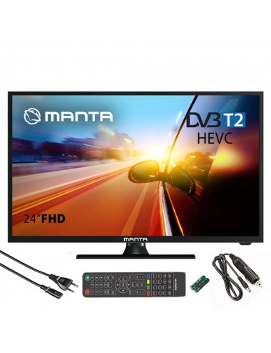 Manta Televisor LED 24" 24LFN122D FullHD Adaptador 12V