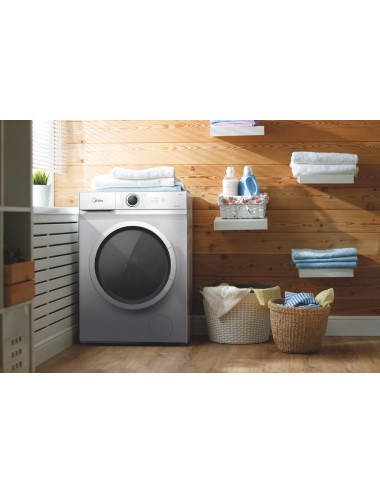 Midea Lavadora Carga Frontal MF100W80B W 8kg 1400 Rpm Vapor Clase B