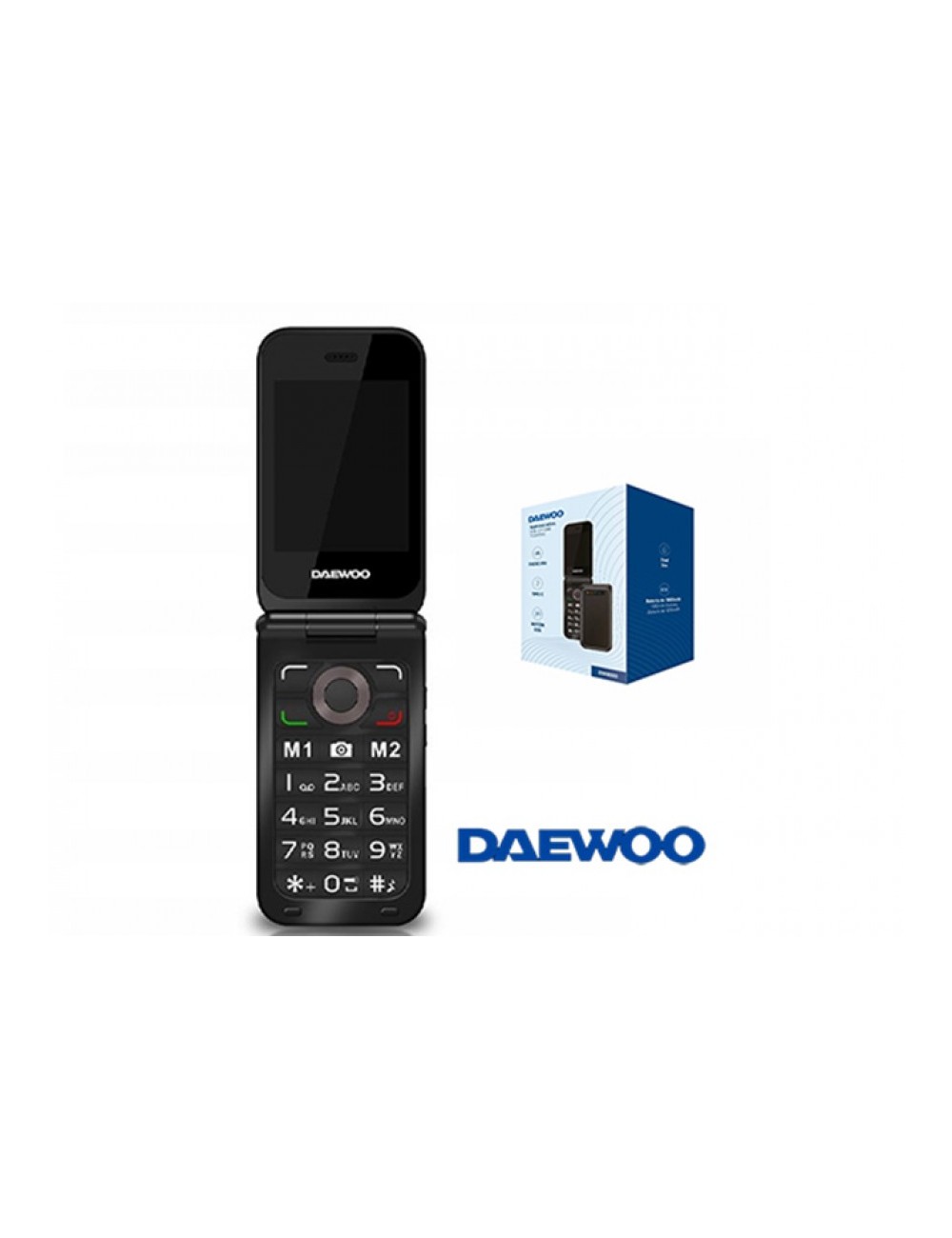 DAEWOO TELEFONO MOVIL DW-8003 SENIOR PANTALLA 2.8' NEGRO