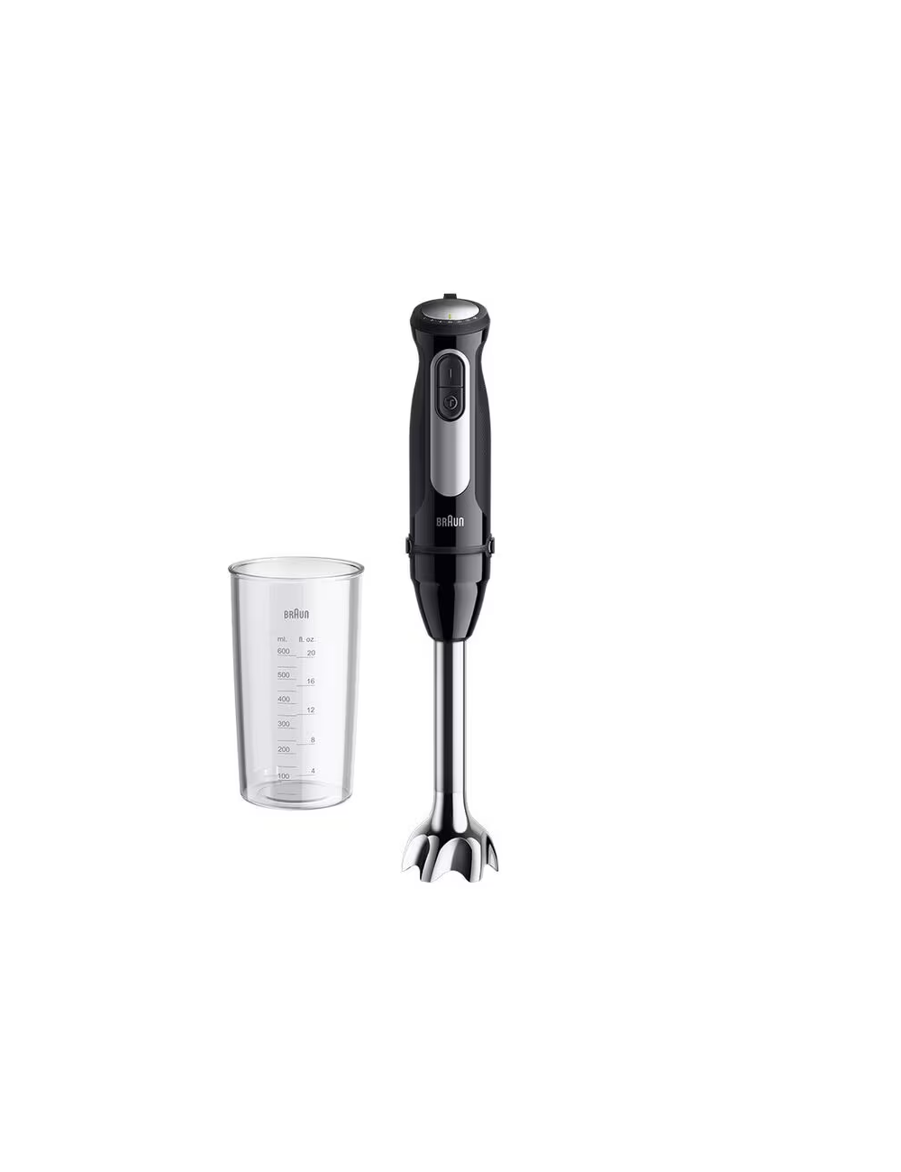 BRAUN BATIDORA MQ-55001MBK NEGRA PIE INOX 1000w