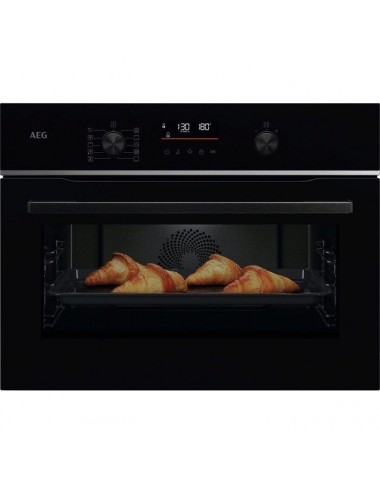 AEG Horno Compacto TA5PK401B SurroundCook SteamBake Cristal Negro 45 L Pirolítico Clase A+