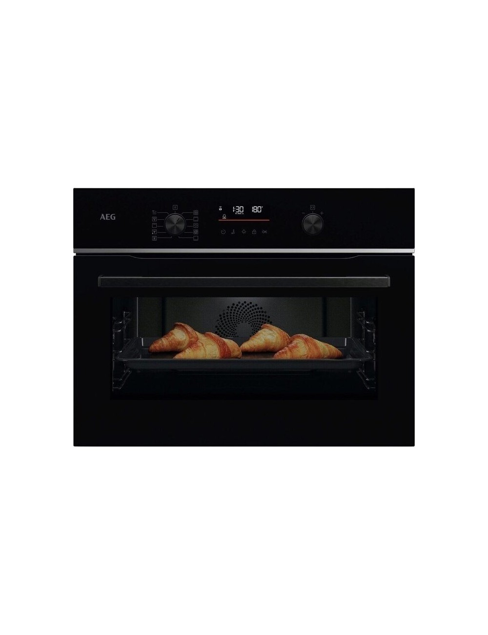 AEG Horno Compacto TA5PK401B SurroundCook SteamBake Cristal Negro 45 L Pirolítico Clase A+