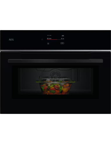 AEG Horno compacto TM7NK721B Serie 7000 MealAssist Display CookSmart Touch 4,3″ Wi‑Fi 44 L Grill Negra