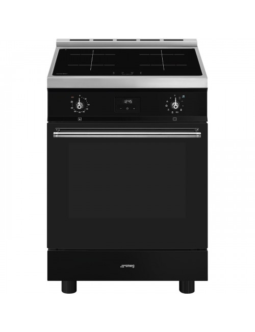 Smeg Cocina C6IPBLT2 Inducción 60cm Negra Horno Multifunción 70L Clase A