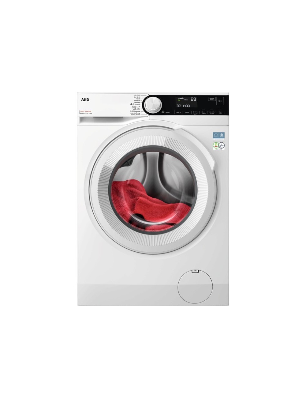AEG Lavadora Carga Frontal LFR7394N2B Serie 7000 ProSteam® 9kg Blanca