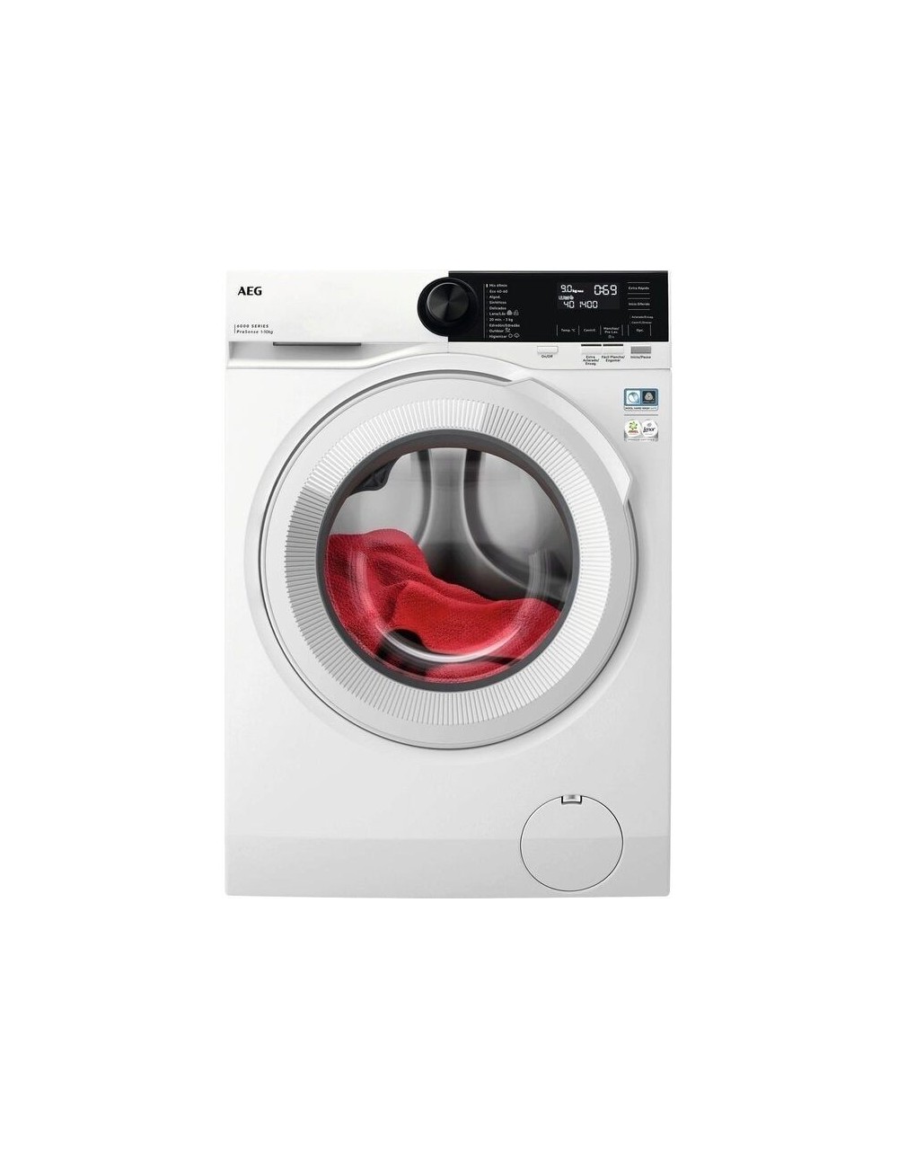 AEG Lavadora Serie 6000 ProSense LFR6214O2B 10 kg 1 400 rpm Display LED Vapor Clase A