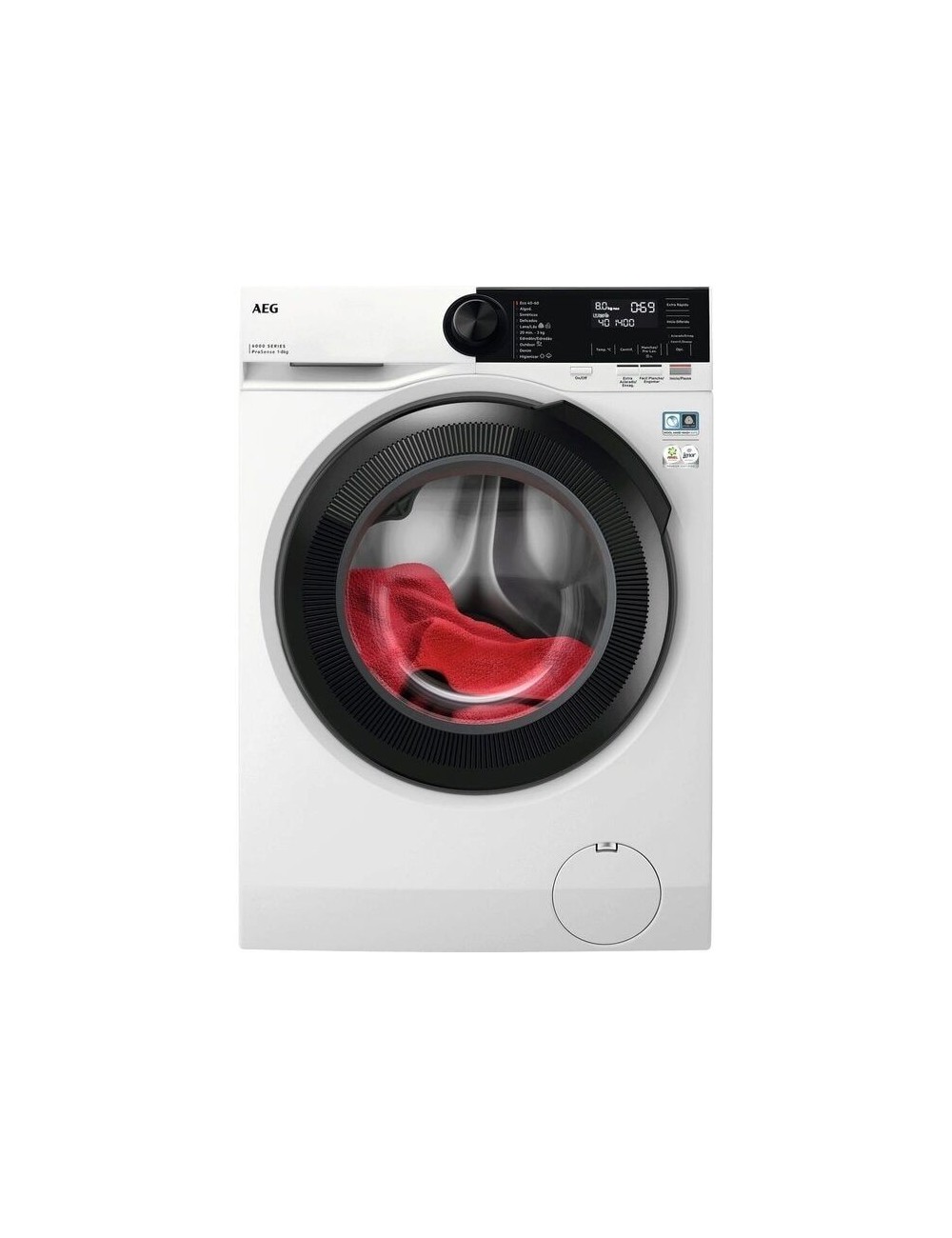 AEG Lavadora Serie 6000 ProSense® LFR6284N4B 8 kg 1 400 rpm Libre Instalación Blanco Clase A