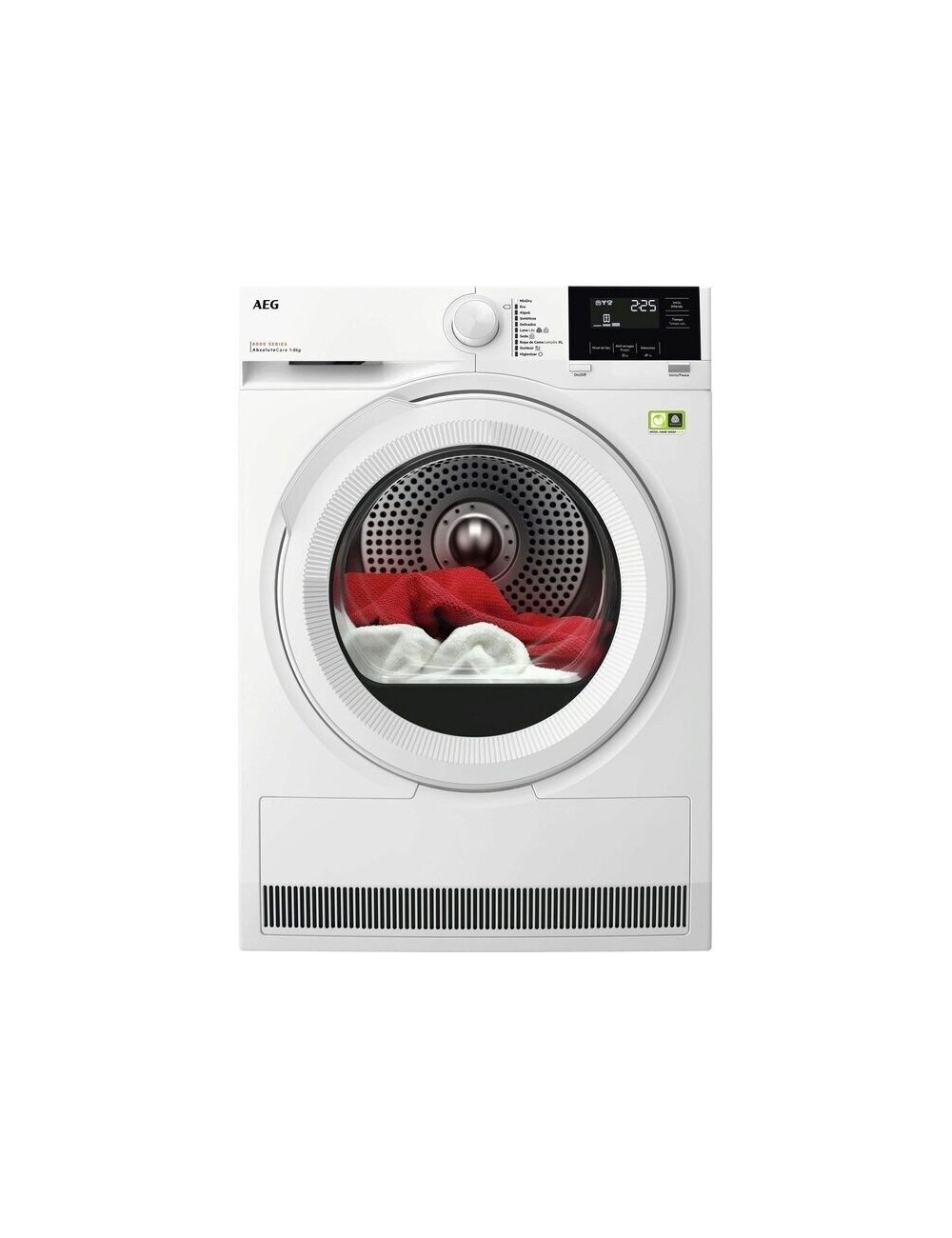 AEG Secadora Bomba de Calor Serie 8000 AbsoluteCare TR818A2PB 8 kg Blanca Clase B