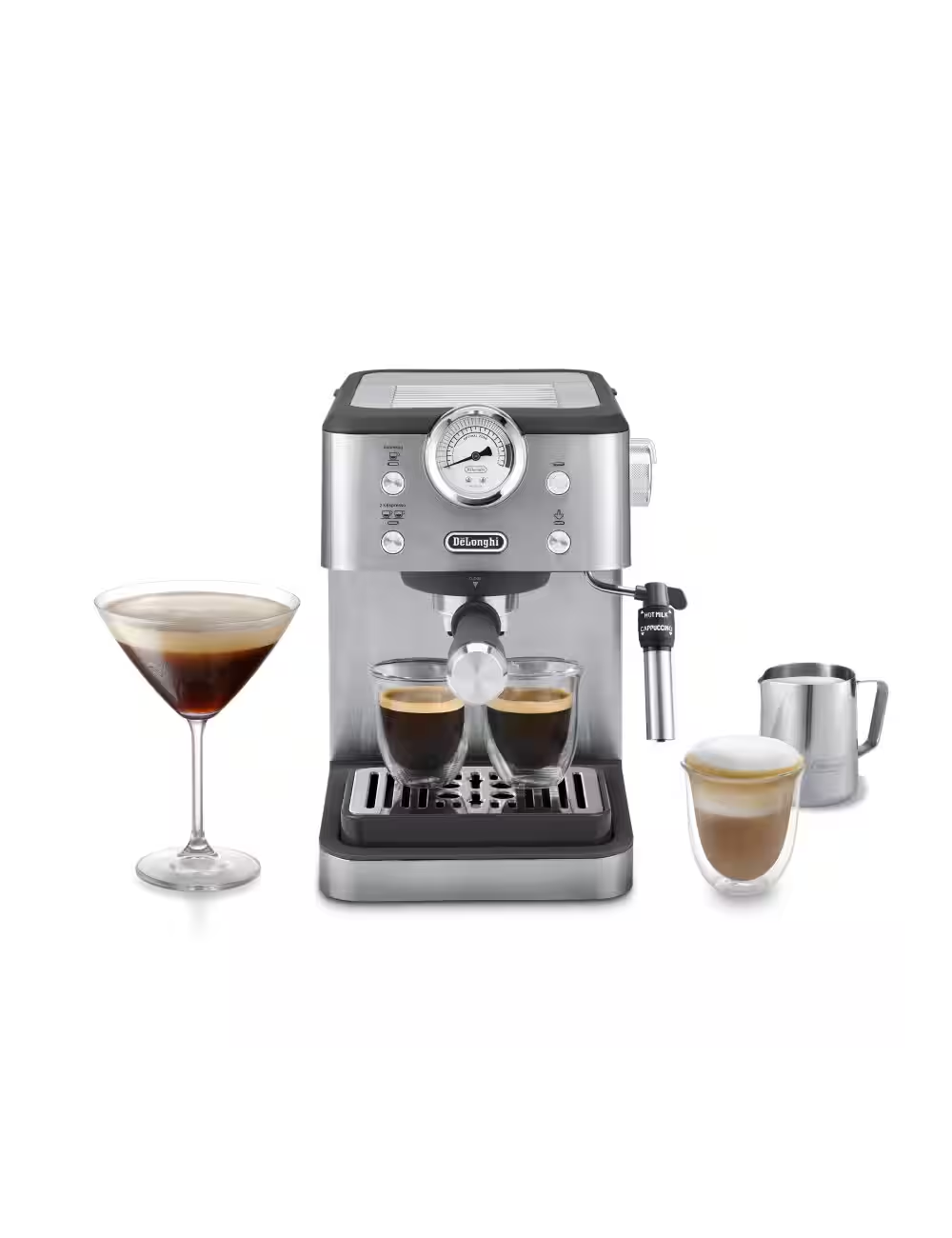 DELONGUI CAFETERA EM-450M INOX MAMOMETRO 15 Bar. 350w.