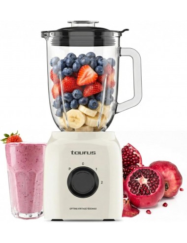 TAURUS BATIDORA VASO OPTIMA VINTAGE 1500 MAX 1.5L CREMA (JB800C)