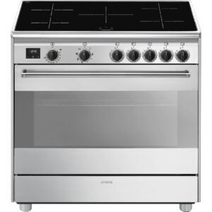 Smeg Cocina BG91IX2 Gas Inox 90cm 5 Zonas Horno Eléctrico 115L Clase A