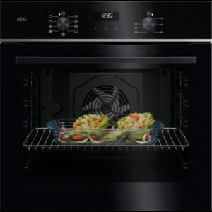 AEG Horno TU5AB21FSB Multifunción 72L Negro Inox 9 Funciones AquaClean Clase A+
