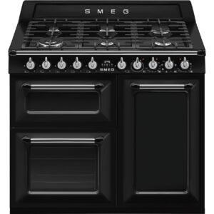 Smeg Cocina Victoria TR103BL 3 Hornos Termoventilado Gas 6 Fuegos Negra 61L Clase A