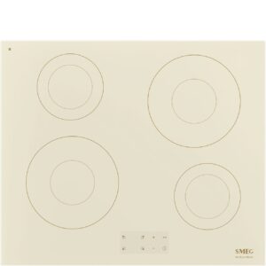 Smeg Placa de Inducción SI2641DP Digi‑Touch 60 cm Crema Cristal Cerámico 4 Zonas Booster Clase A