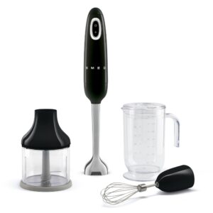 Smeg Batidora de Mano HBF03BLEU Con Accesorios 700 W Negro 50’s Style