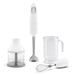 Smeg Batidora de Mano HBF03WHEU con Accesorios 700 W Blanco Estética 50’s Style