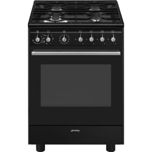 Smeg Cocina Dual Fuel CX61GMBL Negra 60x60 cm 70L Termoventilado Clase A