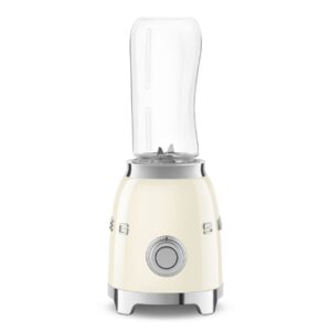 Smeg Mini Batidora de Vaso PBF01CREU Crema 50's Style 300 W 2x600 ml Tritan Renew